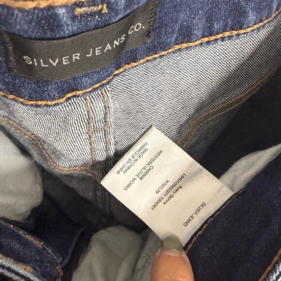 Silver Jeans Avery Skinny Size 33 blue - Picture 5 of 7